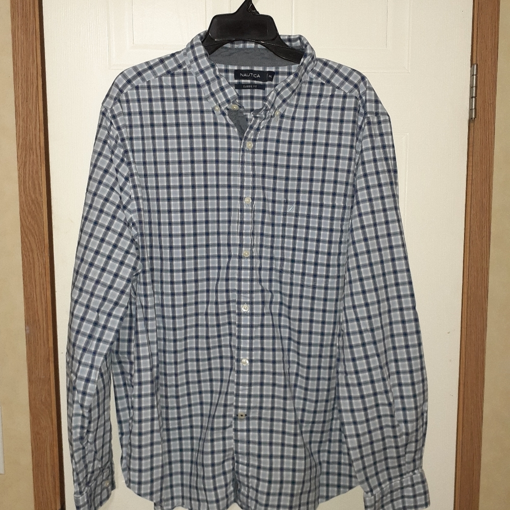 Nautica long sleeved button down shirt